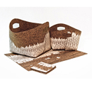 Assorted collection of cork & rubber items with Forest print for the home and for the dinner table